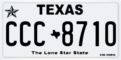 TX license plate CCC8710