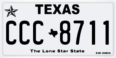 TX license plate CCC8711