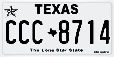 TX license plate CCC8714