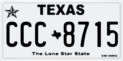 TX license plate CCC8715