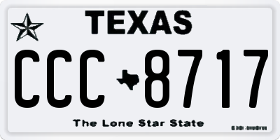TX license plate CCC8717