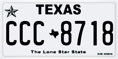 TX license plate CCC8718