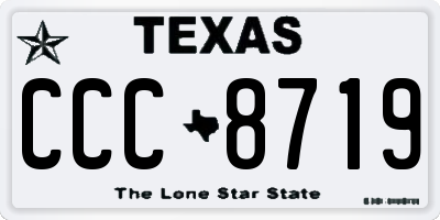 TX license plate CCC8719