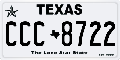 TX license plate CCC8722