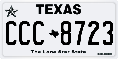 TX license plate CCC8723