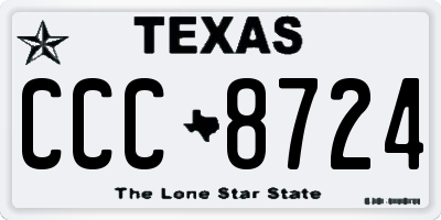 TX license plate CCC8724