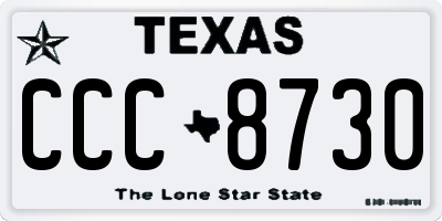 TX license plate CCC8730