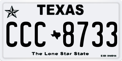 TX license plate CCC8733