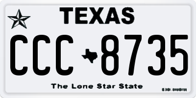 TX license plate CCC8735