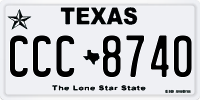 TX license plate CCC8740