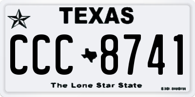 TX license plate CCC8741