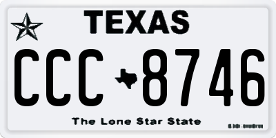 TX license plate CCC8746