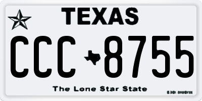 TX license plate CCC8755