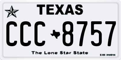 TX license plate CCC8757