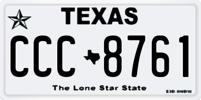 TX license plate CCC8761