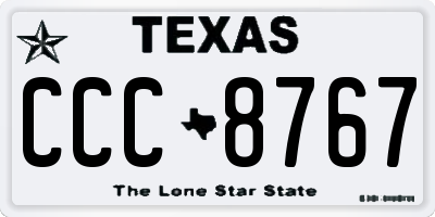 TX license plate CCC8767