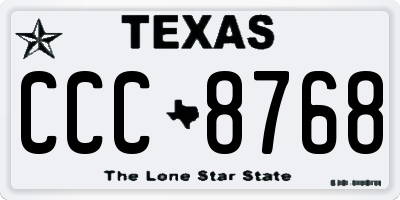 TX license plate CCC8768