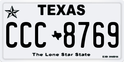 TX license plate CCC8769