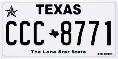 TX license plate CCC8771