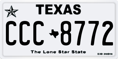 TX license plate CCC8772