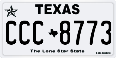 TX license plate CCC8773