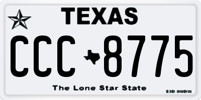 TX license plate CCC8775