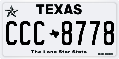 TX license plate CCC8778