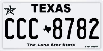 TX license plate CCC8782