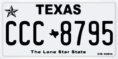 TX license plate CCC8795