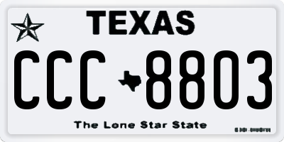 TX license plate CCC8803