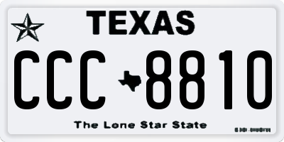 TX license plate CCC8810