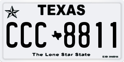 TX license plate CCC8811