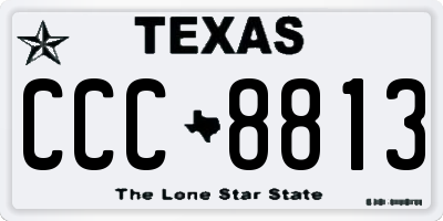 TX license plate CCC8813