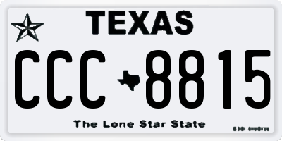 TX license plate CCC8815