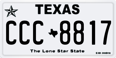 TX license plate CCC8817