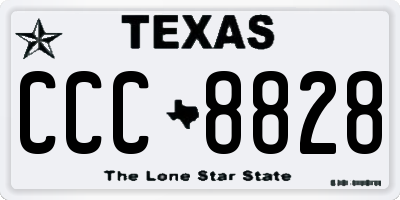 TX license plate CCC8828