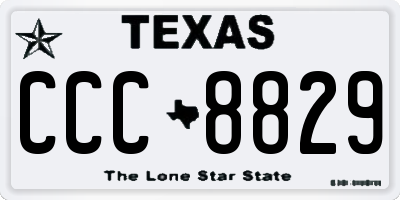 TX license plate CCC8829