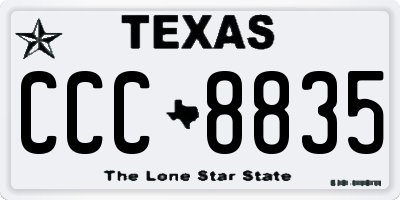 TX license plate CCC8835