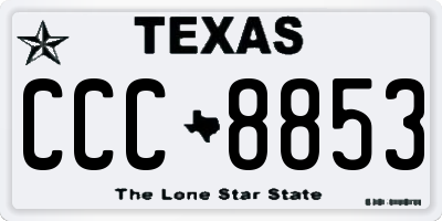 TX license plate CCC8853