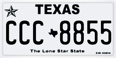 TX license plate CCC8855
