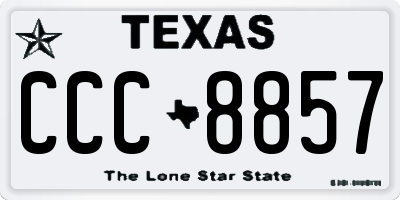 TX license plate CCC8857