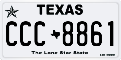 TX license plate CCC8861