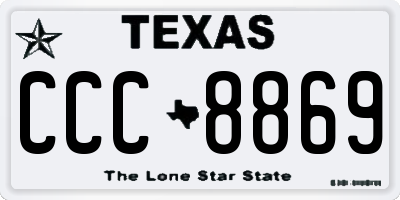 TX license plate CCC8869