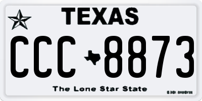 TX license plate CCC8873