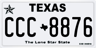 TX license plate CCC8876