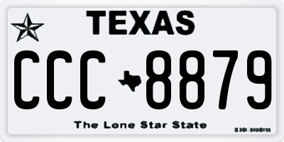 TX license plate CCC8879