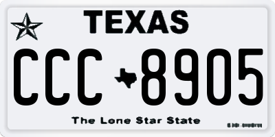 TX license plate CCC8905