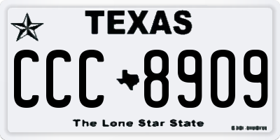 TX license plate CCC8909