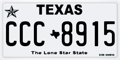 TX license plate CCC8915