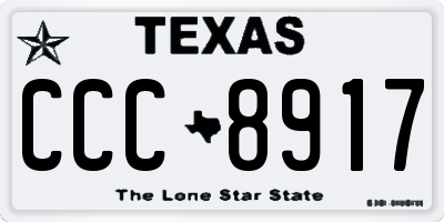 TX license plate CCC8917